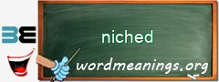 WordMeaning blackboard for niched
